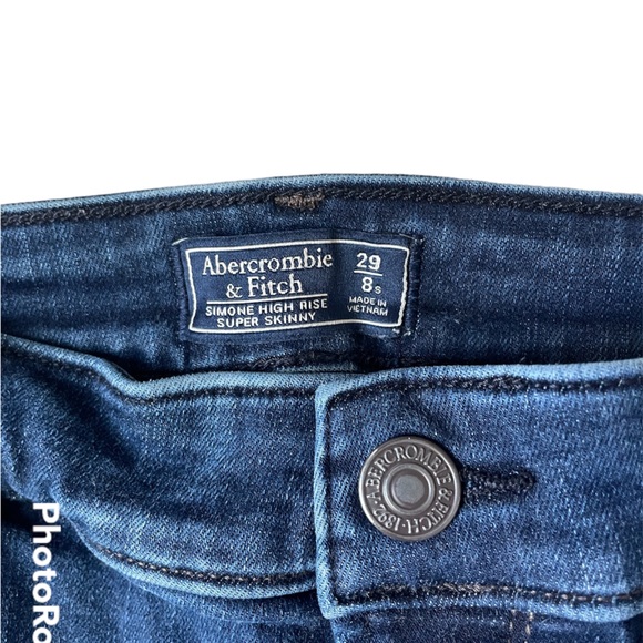 Abercrombie & Fitch High Rise Super Skinny Ankle Jean- Size 8/ Waist 29 - Picture 5 of 5